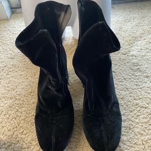 Velvet booties